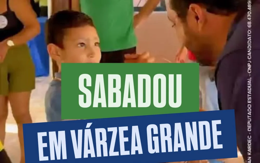 Allan Kardec conversa com crianças durante reunião em Várzea Grande